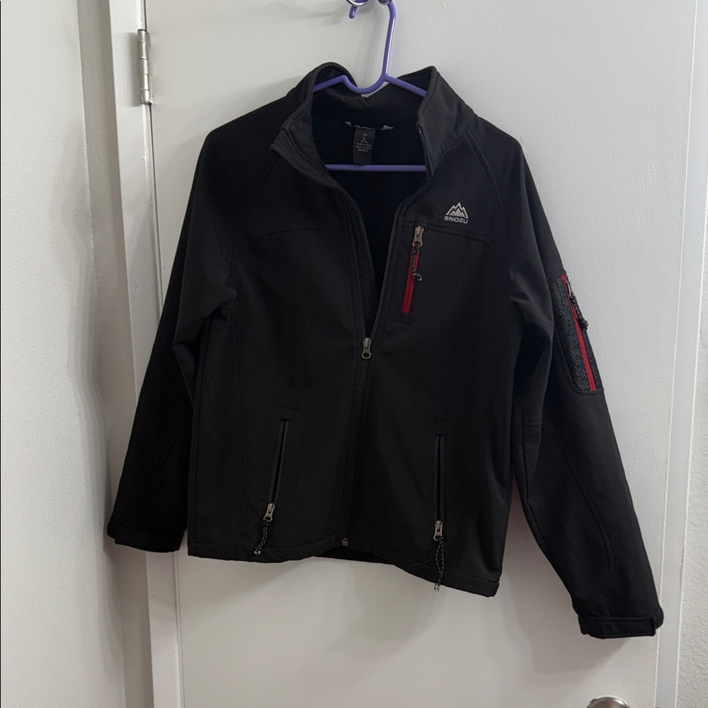 Snozu Black Jacket with Red Accents